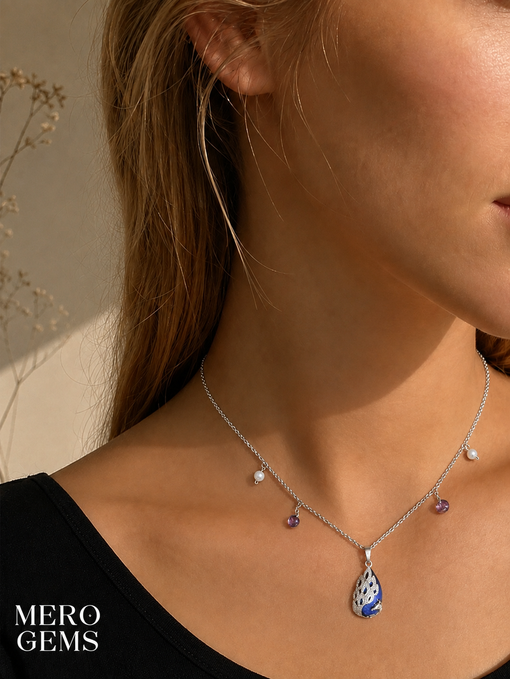 Peacock Necklace | Mero Gems